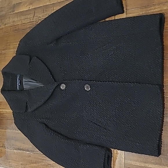 French Connection Black Teddy Faux Fur Coat size 8 - Picture 1 of 7